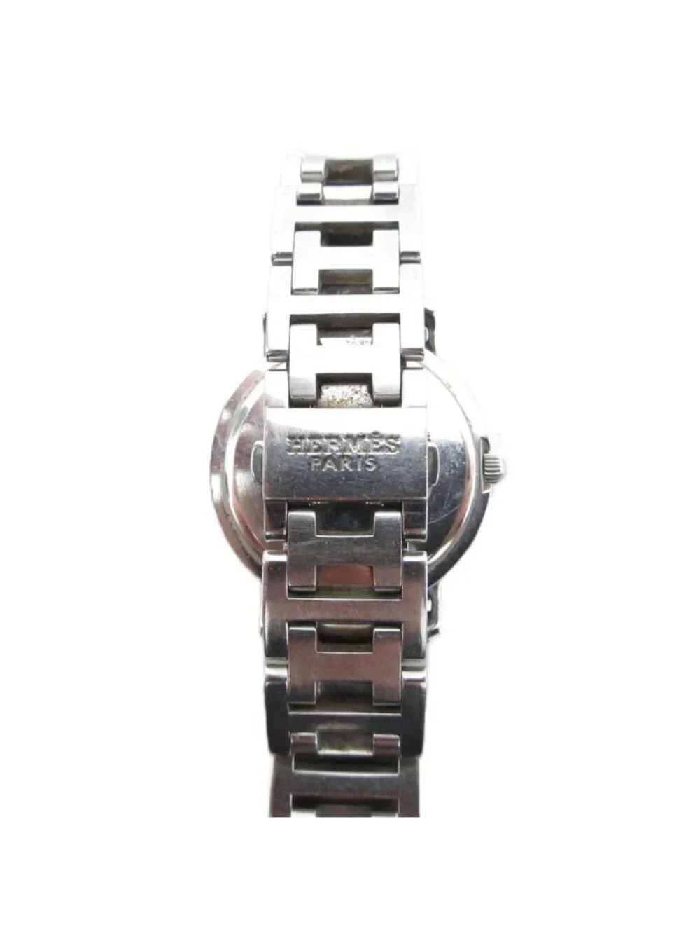 Hermes Clipper Watch Quartz Stainless Steel Confirmed Silver